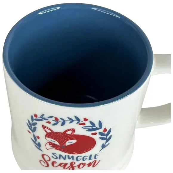 Threshold Christmas Snuggle Season Mug Fox White Blue Cup Target Home - Picture 6 of 8
